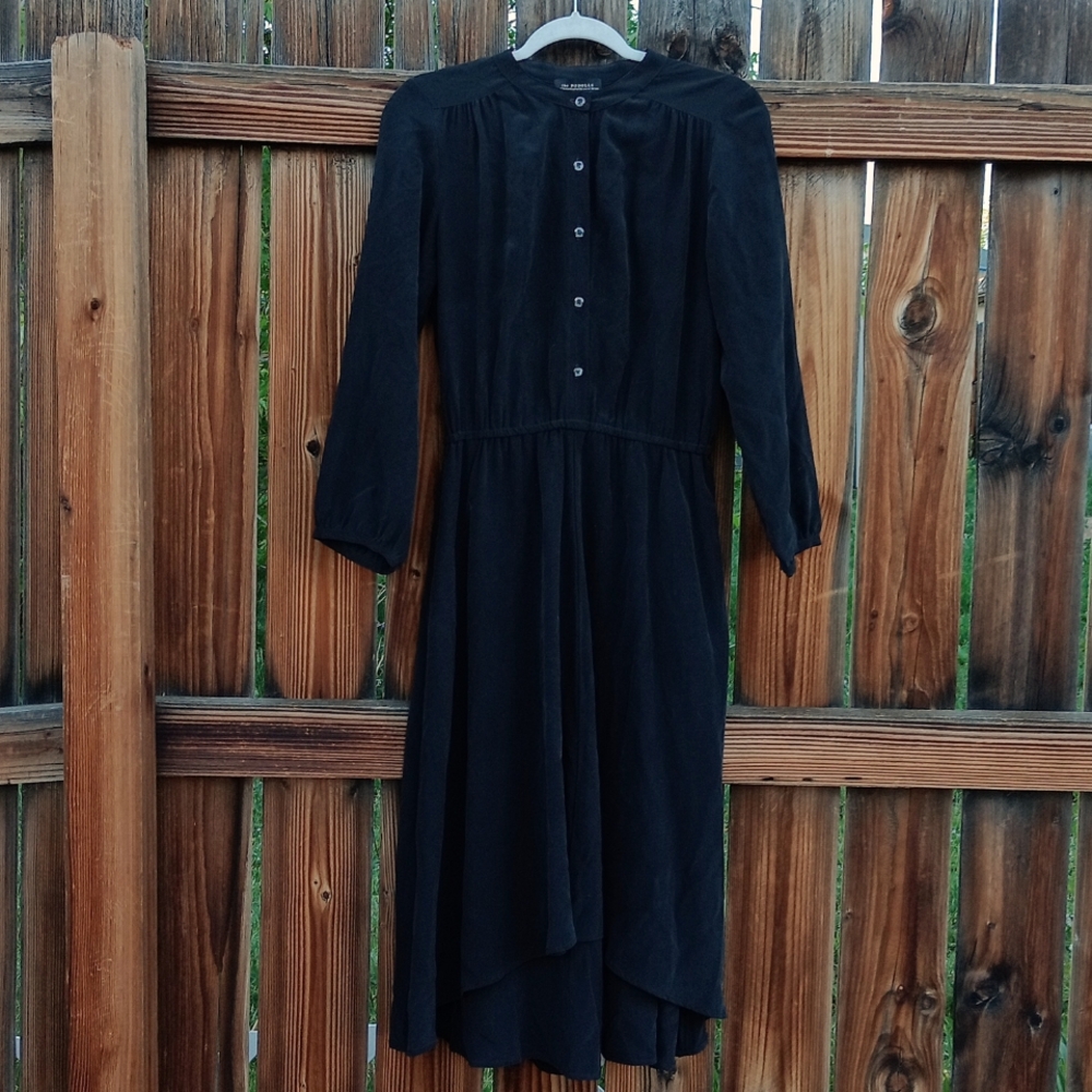 The Podolls black silk midi dress womens small